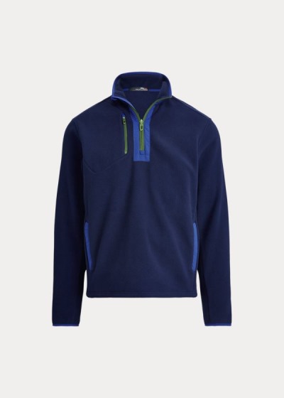 Ralph Lauren Fleece Quarter-Zip Pullover Herre Danmark (PAUFZ5361)